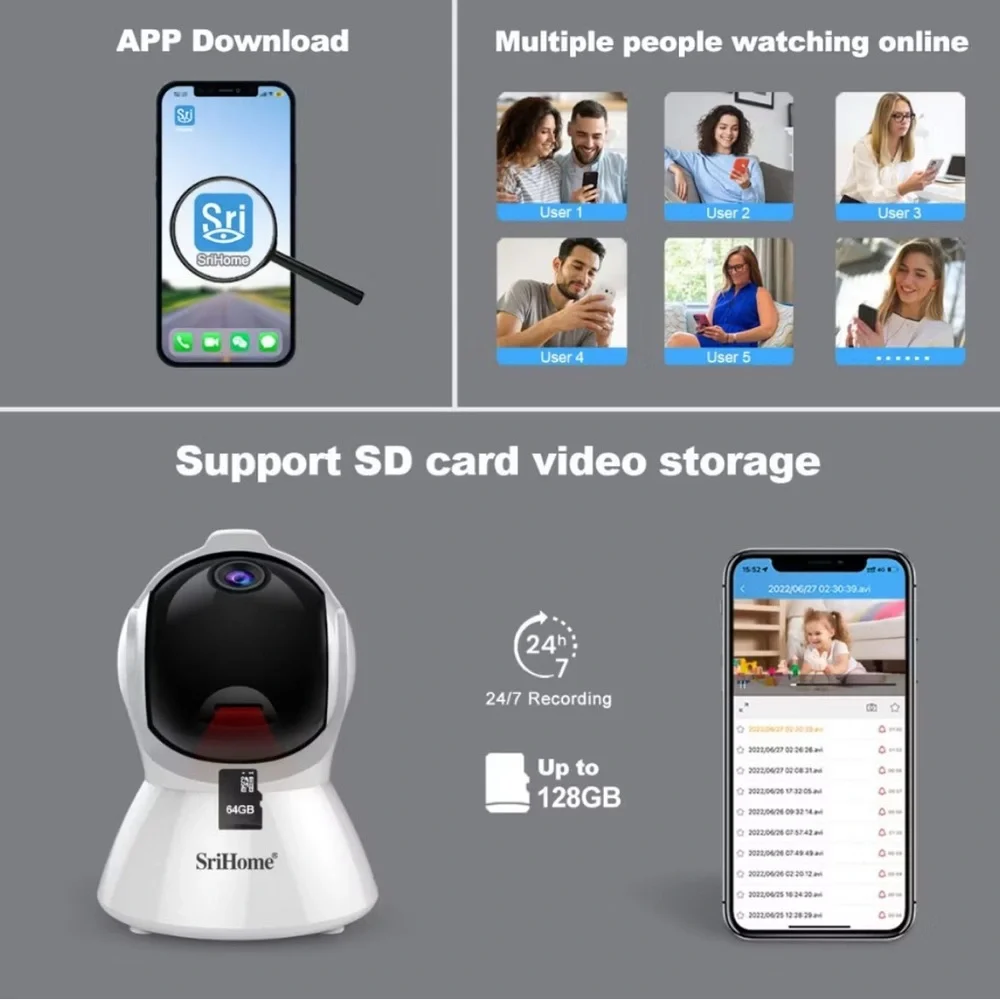 Security Camera Wifi CCTV IP Security Camera Night Vision 1080P Full HD